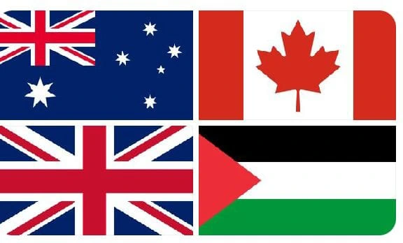د فلسطين شخړې هواري په لور مهم ګام، برطانيه، آسټريليا او کينډا فلسطين د رياست په حيث د منلو اعلان کړېدے